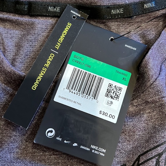 Nike Dri-fit T-shirt Grey Youth XL - Picture 5 of 5